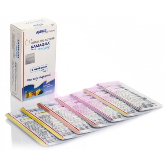 Thạch Kamagra Oral Jelly 100mg hỗ trợ điều trị cho nam giới 